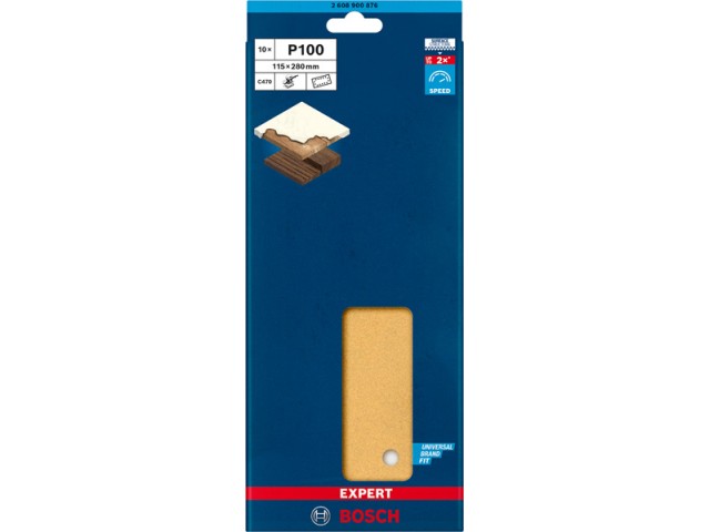 EXPERT C470 brusni papir s 14 luknjami za ekscentrične brusilnike, Dimenzije: 115x280mm, Zrnatost: 100, 2608900876
